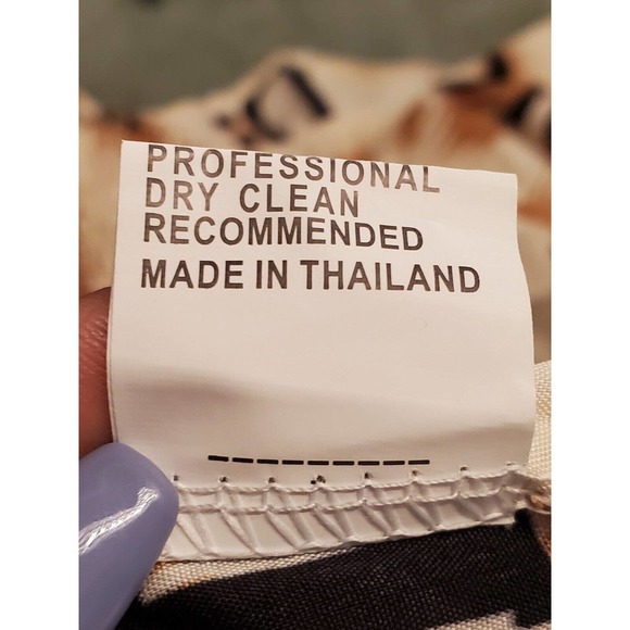 Mina Collection Beige & Brown Square Neck Half Sleeve Knee Length Dress Small - Picture 8 of 13